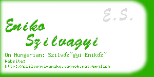 eniko szilvagyi business card